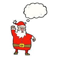 cartoon santa claus with thought bubble N180