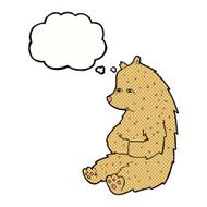 cute cartoon bear with thought bubble N2