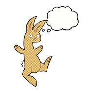 funny cartoon rabbit with thought bubble N11