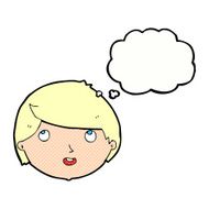 cartoon happy face with thought bubble N49