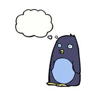 Cartoon Penguin With Thought Bubble N14