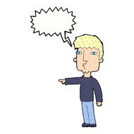 cartoon pointing man with thought bubble N79