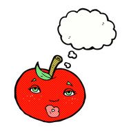 cartoon apple with face thought bubble N18