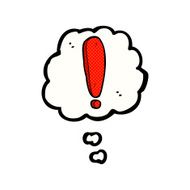 cartoon exclamation mark with thought bubble N2
