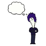 cartoon vampire with thought bubble N121