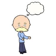 cartoon man with mustache thought bubble N83