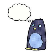 Cartoon Penguin With Thought Bubble N15