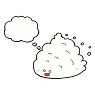cartoon cloud character with thought bubble N10