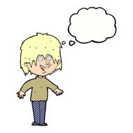 cartoon excited man with thought bubble N64