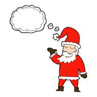 cartoon santa claus with thought bubble N182
