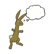 cartoon rabbit with thought bubble N85