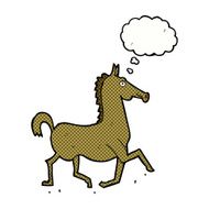 cartoon horse with thought bubble N32