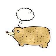 funny cartoon bear with thought bubble N40
