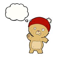 cute cartoon teddy bear with thought bubble N9