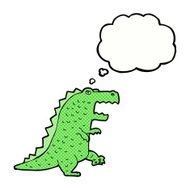 cartoon dinosaur with thought bubble N38
