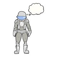 cartoon astronaut with thought bubble N111