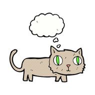 cartoon cat with thought bubble N38