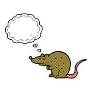 cartoon rat with thought bubble N5