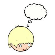 cartoon shocked face with thought bubble N14