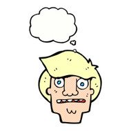cartoon shocked face with thought bubble N15