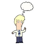 cartoon man with question thought bubble N9