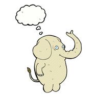 cartoon funny elephant with thought bubble N17