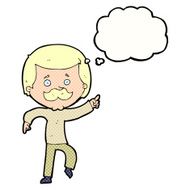 cartoon dancing dad with thought bubble N9