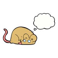 cartoon mouse with thought bubble N15