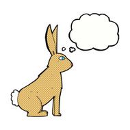 cartoon rabbit with thought bubble N87