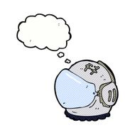 cartoon astronaut helmet with thought bubble N29