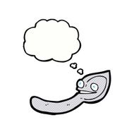 cartoon spoon with thought bubble N10