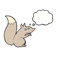 cartoon squirrel with thought bubble N16