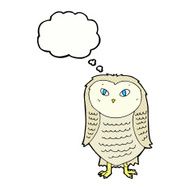 cartoon owl with thought bubble N61