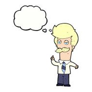 cartoon mna with mustache explaining thought bubble N2