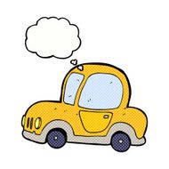cartoon car with thought bubble N37