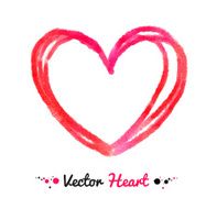 Watercolor heart N5