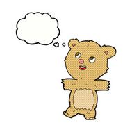 cartoon teddy bear with thought bubble N94