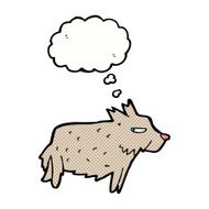 cartoon terrier with thought bubble N9