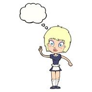 cartoon maid with thought bubble N38