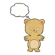 cartoon teddy bear with thought bubble N95
