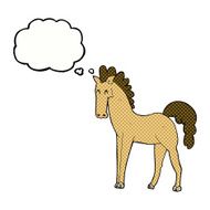 cartoon horse with thought bubble N33
