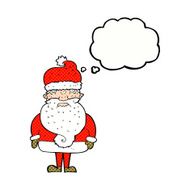 cartoon santa claus with thought bubble N188