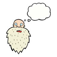 cartoon bearded man with thought bubble N46