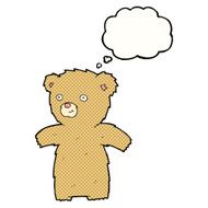 cartoon teddy bear with thought bubble N96