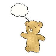 cartoon teddy bear with thought bubble N97