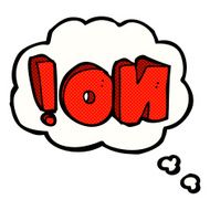 cartoon no symbol with thought bubble N2