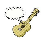 cartoon guitar with thought bubble N2