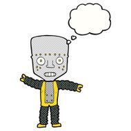 cartoon robot with thought bubble N168