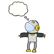 cartoon astronaut with thought bubble N115