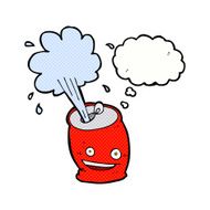 cartoon fizzing soda can with thought bubble N2
